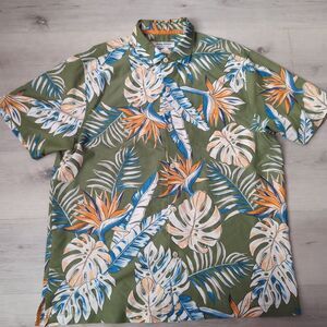 TOMMY BAHAMA The Coconut Point Shirt Men L Hawaiian Print Button TheCoconutPoint